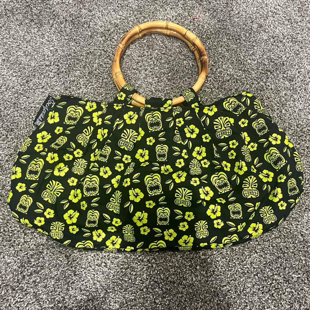 Stylish Black and Yellow Tiki Women's Bag